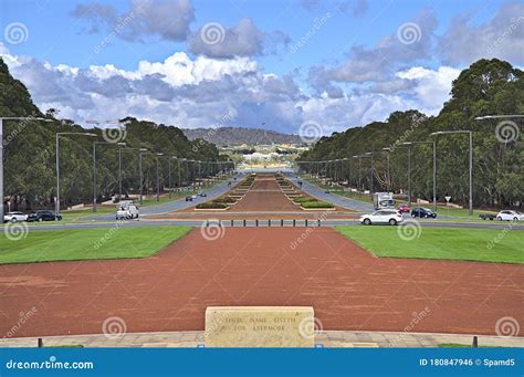 Canberra Anzac Parade from the War Memorial Stock Photo - Image of ...