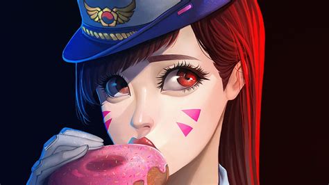 Oficial Dva Donut Dva Overwatch Supervisi N Juegos Obra De Arte