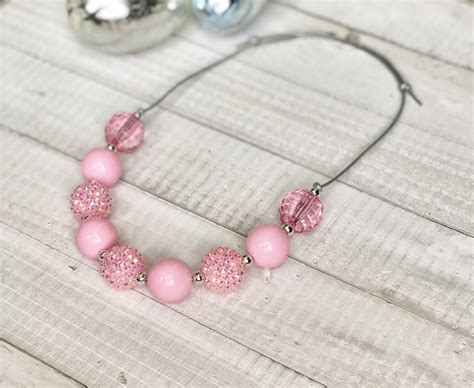 Bubblegum Bead Necklace Chunky Bead Necklace Little Girl Jewelry