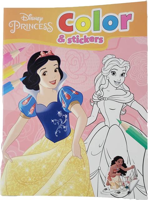 DISNEY PRINCESS KLEURBOEK MET STICKERS 32 KLEURPLATEN 2