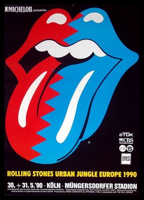 The Rolling Stones Urban Jungle Europe 1990 Tour Poster Vintage Concert Posters Rock Album