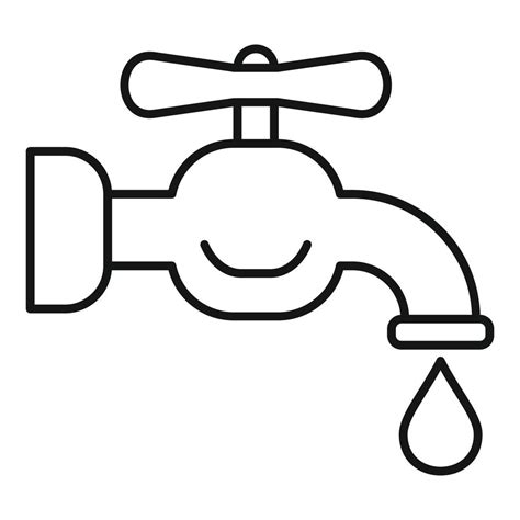 Broken Water Tap Icon Outline Style 14577284 Vector Art At Vecteezy