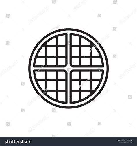 Waffle Icon Vector Stock Vector Royalty Free 1237614190 Shutterstock