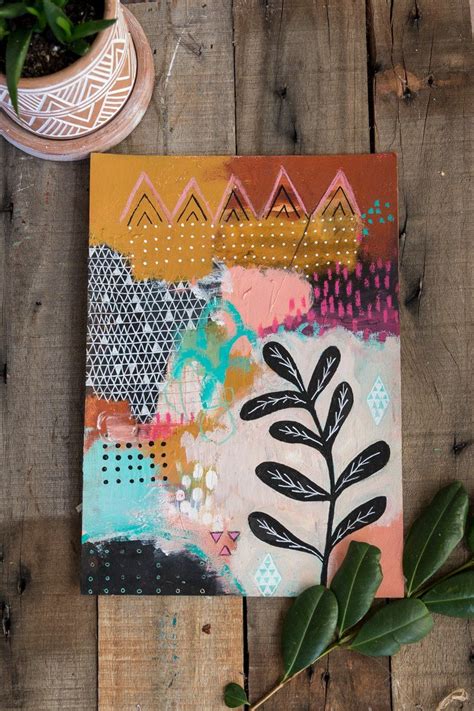 Boho Art Painting Art Journal Inspiration Art Painting