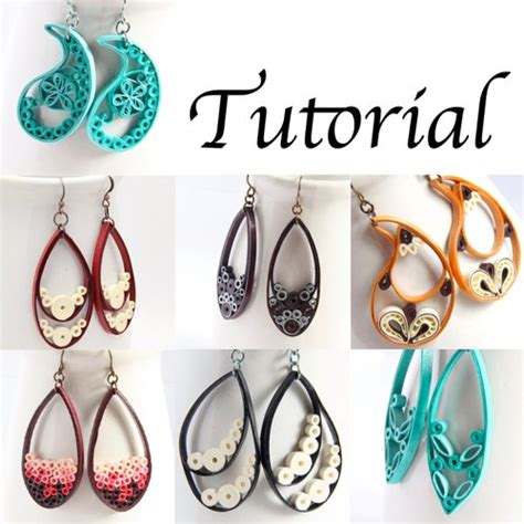 Tutorial For Paper Quilled Jewelry PDF Flower Earrings And Etsy