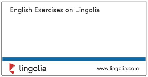 English Exercises on Lingolia
