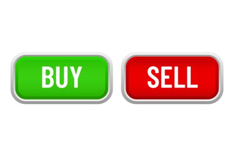 Trading Green And Red Buy Sell Arrow Sign Vector Buy Sell Buy Sell