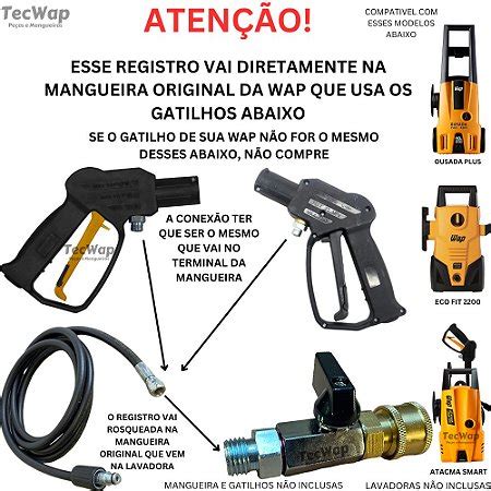 Kit Registro Engate R Pido Para Lavadora Wap Ousada Plus