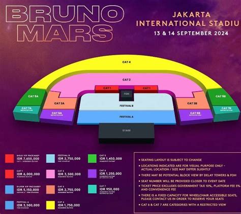 Lengkap List Harga Tiket Konser Bruno Mars Di Jakarta September 2024