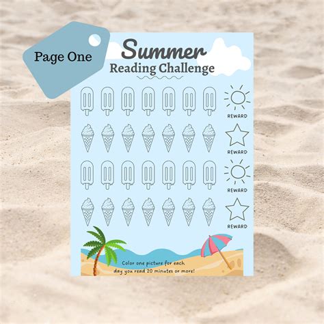 Summer Reading Challenge Printable, Summer Reading Challenge for Kids