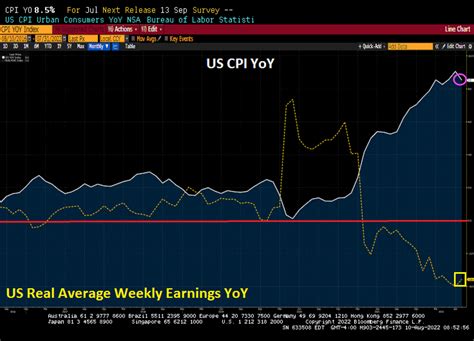 US July Inflation Remains Hot CPI At YoY While Real Weekly Wage Growth Remains Burned