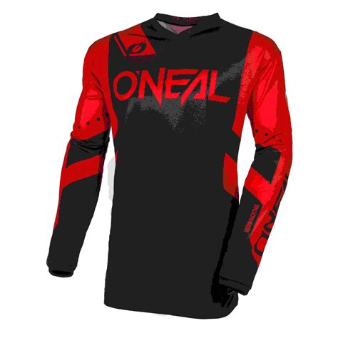 O Neal Element Racewear Fr Jersey Trikot Lang Schwarz Rot Oneal