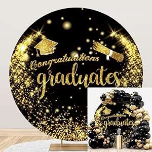 Amazon OERJU 7 2x7 2ft Graduation Round Backdrop Cover Bachelor