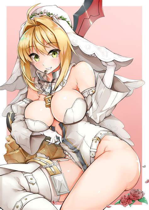 Saber Bride Fate Extra Fate Extra CCC Anime Ero Взрослые Няшки