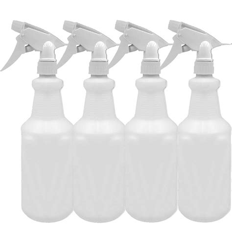 Amazon EZPRO USA Transparent Empty Spray Bottles 32 Oz 4 Pack