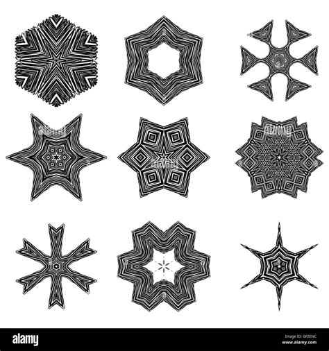 Set Of Different Ornamental Rosettes Stock Vector Image Art Alamy