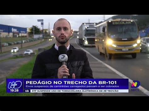 Ped Gio No Trecho Da Br Eixos Suspensos De Caminh Es Carregados