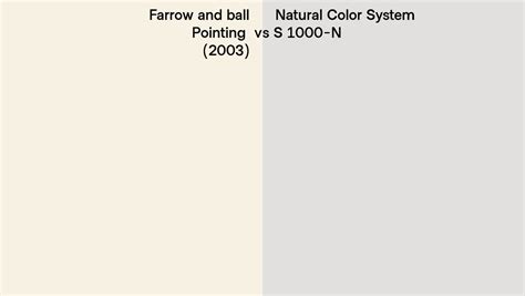 Farrow And Ball Pointing 2003 Vs Natural Color System S 1000 N Side By Side Comparison