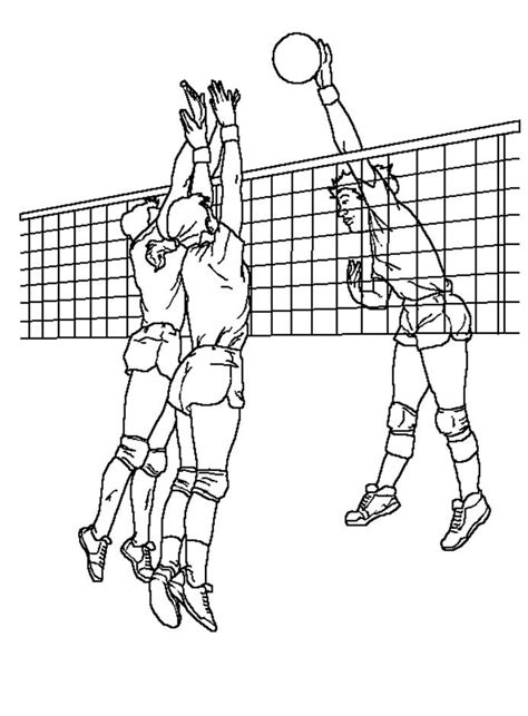 Desenho de Jogadores de vôlei para colorir Tudodesenhos