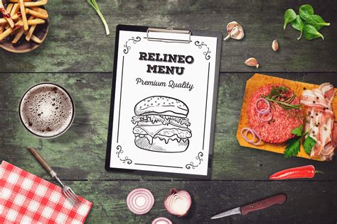 Burger Menu Mockup 10 Graphic By Relineo · Creative Fabrica