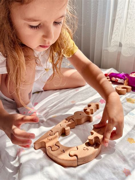 Wooden Puzzles Toys For 1 Year Old Sensory Toys Educational Etsy