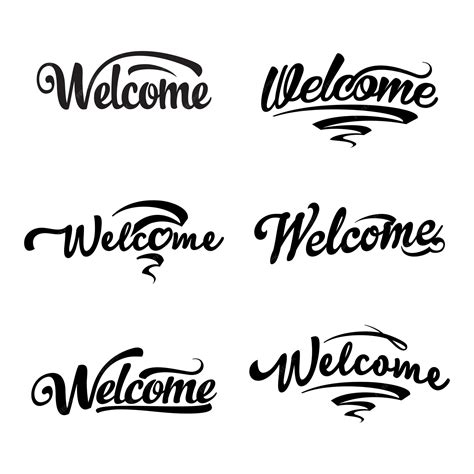 Premium Vector Welcome Lettering Welcome Sign Vector