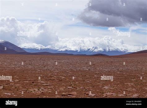 Landscape of the Bolivian highlands. Desert landscape of the Andean ...