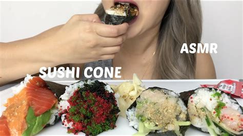 Asmr Sushi Cone Hand Roll No Talking Eating Sounds N E Lets Eat