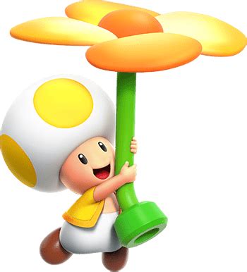 File:SMBW Yellow Toad Artwork.png - Super Mario Wiki, the Mario ...