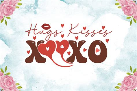 Hugs Kisses Xoxo Graphic by MightyPejes · Creative Fabrica