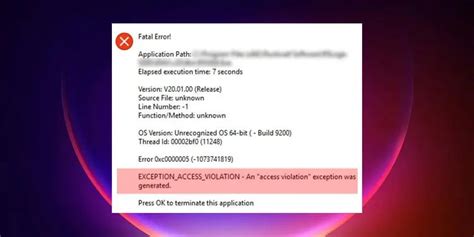 Fix EXCEPTION ACCESS VIOLATION Error Tech News Today