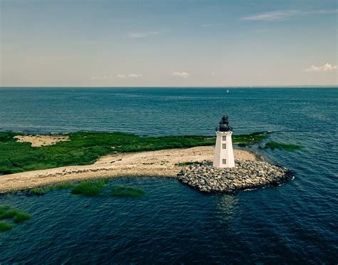 Fayerweather Lighthouse in Bridgeport CT Drone Photography - Etsy