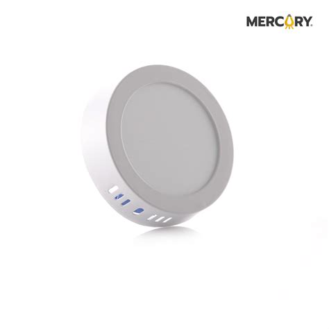 Panel Led Sobreponer Mercury W Blanco Redondo Materiales De