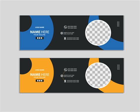 Corporate email signature for all business, unique vector design