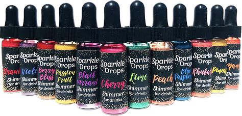 Sparkle Drops Unflavoured Shimmer For Drinks Rose Gold Shimmer Cake