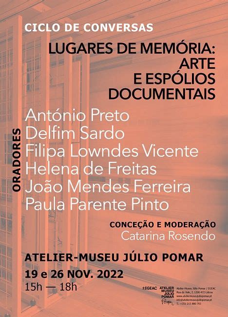 Ciclo De Conversas Sobre Arte E Esp Lios Documentais E Chiado