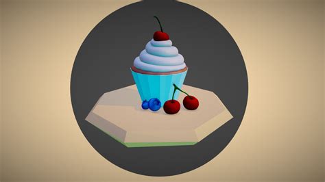 Cherry Cupcake Download Free 3d Model By Nodaris [24d4364] Sketchfab