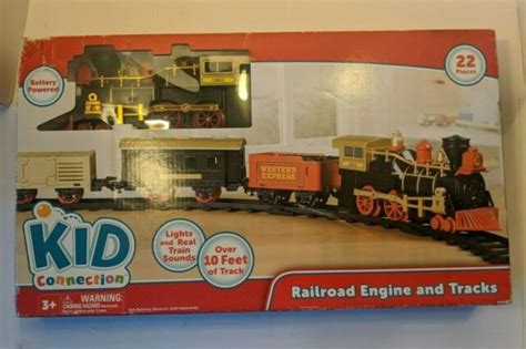 Kids Connection 22 Piece Railroad Engine And Tracks Train Set Battery