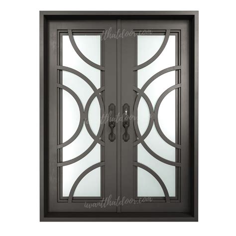 Angelino 2 Square Top Double Entry Iron Doors Universal Iron Doors