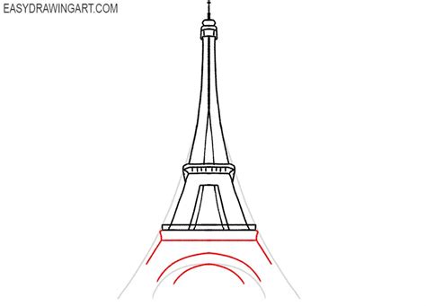 How To Draw The Eiffel Tower Easy Drawing Art