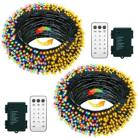 Amazon.com: echosari 2 Pack Color Changing String Lights, 33 Ft 100 LED