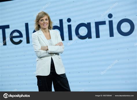 Journalist Marta Carazo Poses Media New Presenter Telediario News