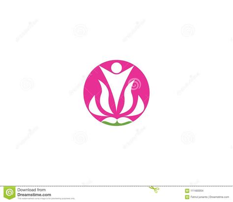 Lotus Flower Beauty Spa Logo Design Template Stock Vector