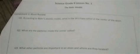 Science Grade 9 Lesson No 1 Therphonotht Studyx