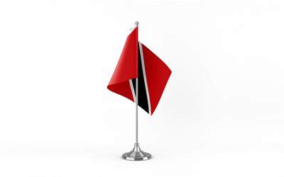 Download 4k, Trinidad and Tobago table flag, white background, Trinidad ...