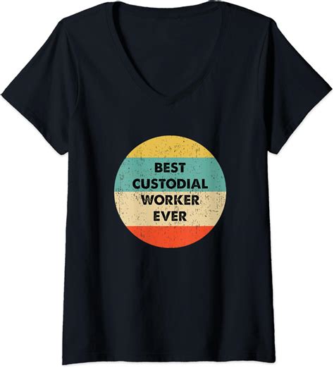 Womens Custodial Worker Shirt Best Custodial Worker Ever