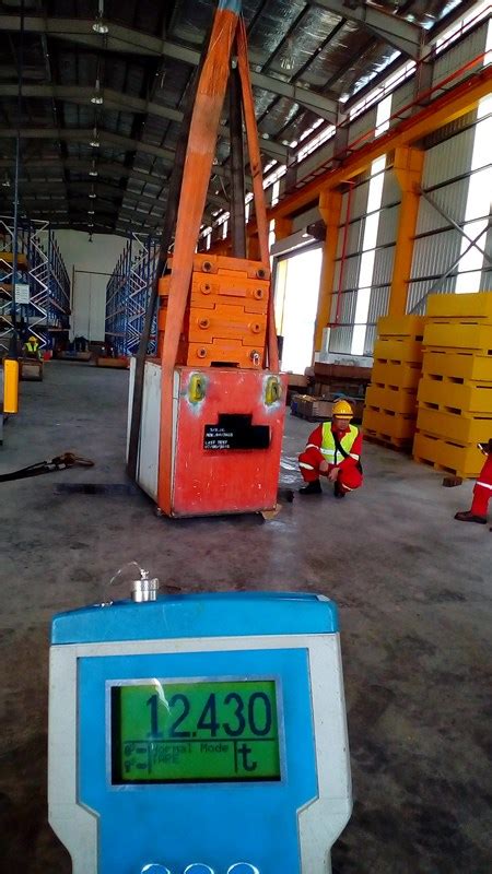 load test  water bag dead weight calibrated dead weight