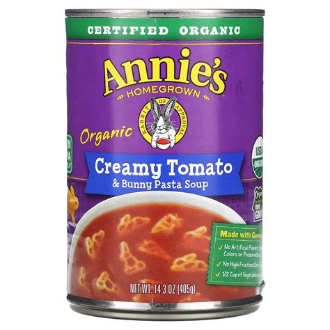 Annie S Homegrown Organic Creamy Tomato Bunny Pasta Soup 14 3 Oz