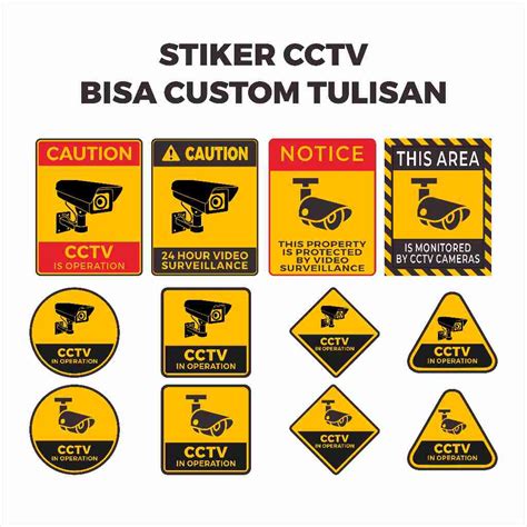 Jual STIKER CCTV BISA CUSTOM TULISAN SEHARI JADI Shopee Indonesia