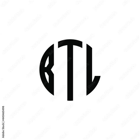 Btl Letter Logo Design Btl Letter In Circle Shape Btl Creative Three